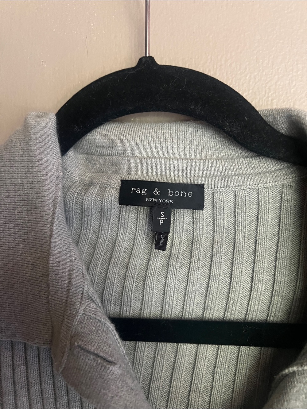 rag & bone mint Ribbed Button-Up Collared Cardigan - Picture 2 of 3